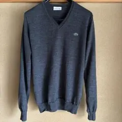 ラコステ LACOSTE ダークグレー Vネックセーター サイズ3