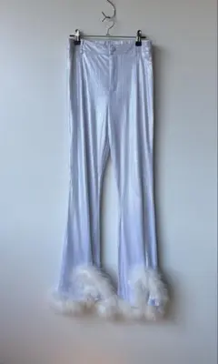 00s ファートリム ポリサテンパンツ シルバーブルー itimiのサムネイル