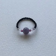 天然石リング　ユニコーンストーン　タンザナイト