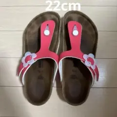 ビルケンシュトック　ピンク　 ギゼ　花装飾 サンダル 22cm ビルケンのサムネイル