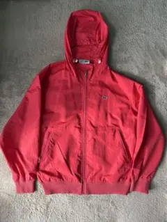 Lacoste フード付きナイロンジャケット レッド