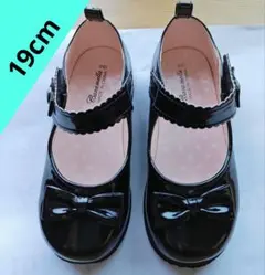 フォーマルシューズ　リボン　１９　  女の子　ブラック  発表会 入学式　結婚式