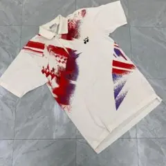 Yonex ポロシャツ マルチカラー グラフィック 半袖 ヴィンテージ M