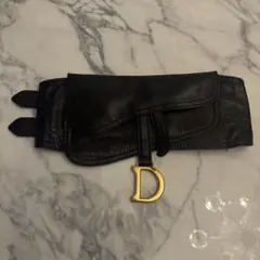 クリスチャンディオール　バックル付きレザーベルト