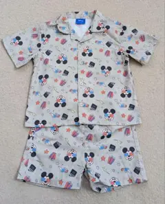 ミッキー セットアップ　子供服　100センチ　グレー　ポップコーン　ムービー柄