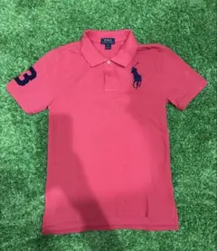 ポロラルフローレン　ポロシャツ(赤)　ビッグポニー　L