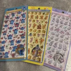 ボンボンドロップシール　スティッチ　くまのプーさん　ヤングオイスター