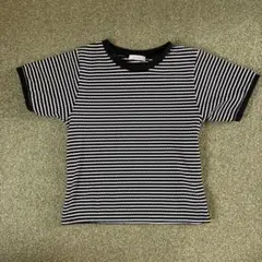 2 PINK ボーダー 半袖 Tシャツ クルーネック