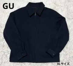 GU コージーメルトンジップアップブルゾン XL ネイビー コート