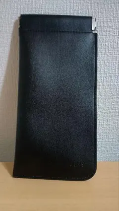 黒い合成皮革 メガネケース