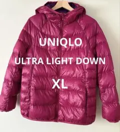 し*ん様 UNIQLOユニクロウルトラライトダウンコート軽量 フード付　XL