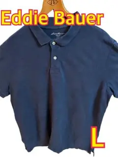 Eddie Bauer ネイビー ポロシャツ L