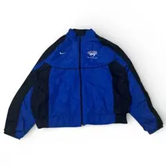 NIKE ナイロンジャケット 90s 銀タグ ブルー×ブラック XL 古着
