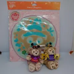 ダッフィー&シェリーメイハロウィン限定ぬいぐるみストラップセット＆タオル2枚入り