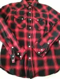 JACKROSE 赤黒チェック ネルシャツ サイズ3