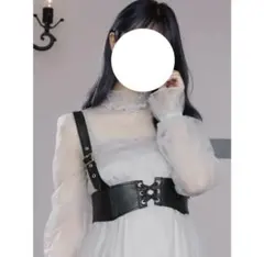 美品 EATME イートミー レースアップハーネスベルト ブラックのサムネイル
