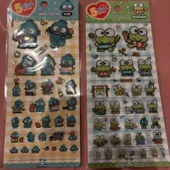 サンリオ5サイズステッカー2点　ハンギョドン、けろけろけろっぴ
