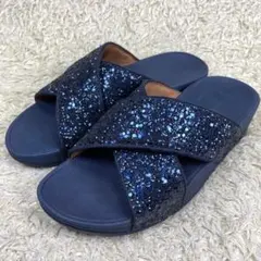 『美品』fitflop サンダル クロスベルト グリッター　ラメ 厚底 キラキラのサムネイル