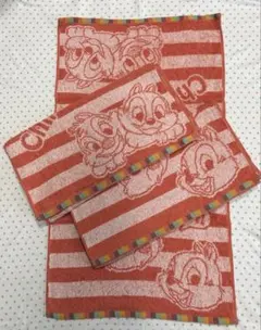 新品　チップ&デール　フェイスタオル　３枚セット　ディズニー