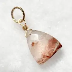 14kgf マニカラン　水晶　天然石　チャーム ネックレス トップ