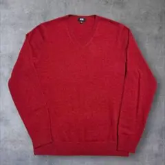 【美品】UNIQLO カシミヤ100% Vネック ニット セーター M