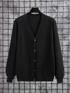 SHEIN カーディガン 黒 ニットカーディガン Vネック 制服 オフィス
