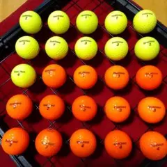 ゴルフロストボールツアーステージ黃オレンジ25球