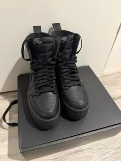 Nikeエアジョーダン1ブルックリン　ブラックレザーブーツ26 セール】エア ジョーダン 1 ブルックリン ウィメンズブーツ / Air