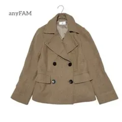 エニィファム (3) ピーコート ダブルボタン ツイード ベージュ