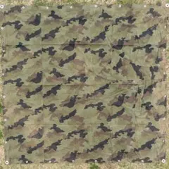 ②セルビア軍 M93 カモ 軍幕 ポンチョシェルター ボスニア紛争 JNA実物