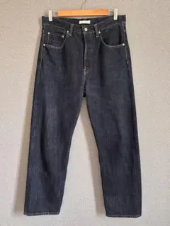 美品】HATSKI ハツキ ワイドデニム 濃紺 size2 ハイウェストぎみ 