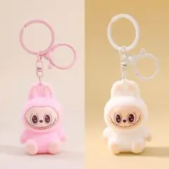 ラブブ キーホルダー白