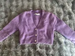 zaraラベンダー Vネック クロップドカーディガン