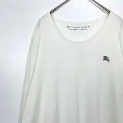 バーバリーブラックレーベル　刺繍ロゴ　ロンT 白　3
