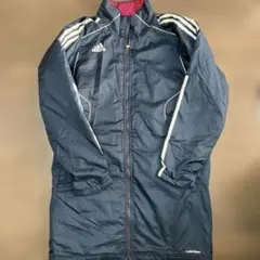 adidas ベンチコート ネイビー　Sサイズ