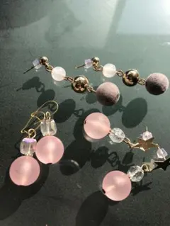 ハンドメイドアクセサリー ピアス&ネックレス