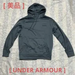 【美品】　UNDER ARMOUR フード付きスウェットパーカー　グレー　M