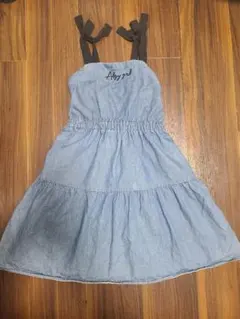 デニムブルー ジャンバースカート ALGY