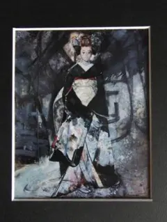 鶴岡義雄、ムーラン・ルージュ、希少限定大判画集画、新品額装付 鶴岡義雄、ムーラン・ルージュ、希少限定大判画集画、新品額装付