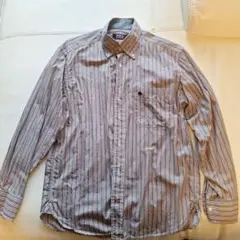 POLO ストライプ 長袖シャツ Mサイズ