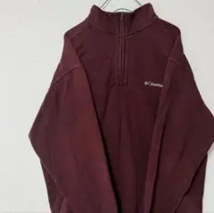 Columbia ハーフジップ フリース　Lサイズ　ワインレッド