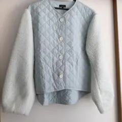 新品　UNITED ARROWS キルトボアスリーブ　160サイズ　水色