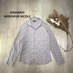 HIDEWAYS／NICOLE／長袖シャツ／ボタニカル柄／オシャレ／M／