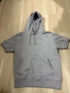 Champion グレー フード付きショートスリーブパーカーのサムネイル