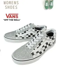 1日限定値下げ✨️23cm VANS チェック柄グレー/ホワイト レディース