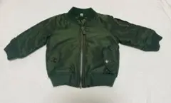オリーブグリーン ジップアップジャケット　80サイズ　アウター