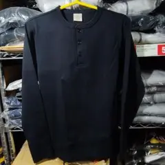 M AVIREX 6153482 長袖ヘンリーネックTシャツ(リブ）