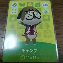 あつまれどうぶつの森　amiiboカード　チャンプ
