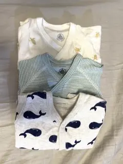 PETIT BATEAU 半袖ロンパースセット 3m/60cm