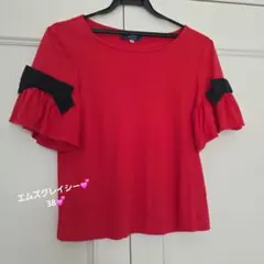 エムズグレイシー M'S GRACY 袖フラワー刺繍 リボン L 40 黒 - メルカリ